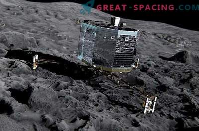 Translation of the landing of the Philae module on the surface of the comet Churyumov-Gerasimenko