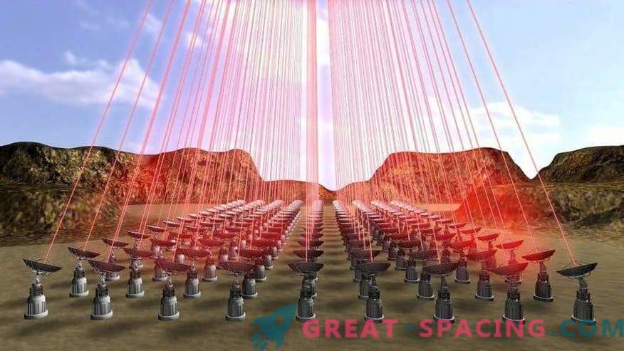 A large-scale sky scan will display alien laser beams