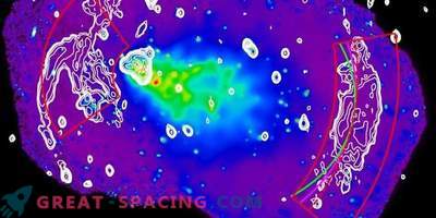 The fusion of galactic clusters allows us to study the acceleration of electrons