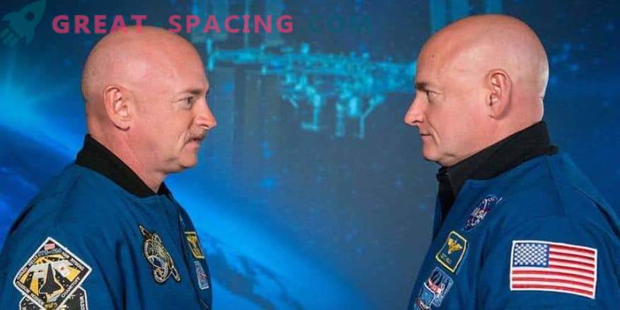 How does space affect the body? Demonstrate on the twin astronauts