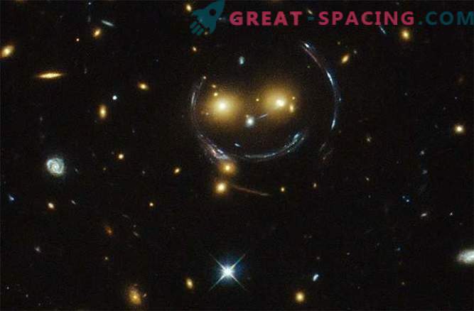 Hubble discovered a space emoticon in deep space