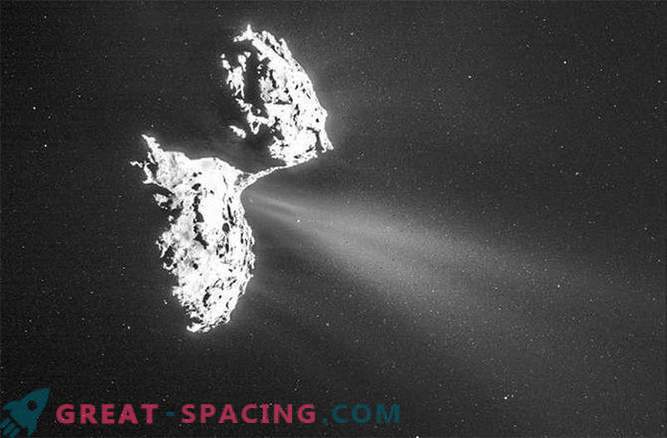 Rosetta captures gas streams escaping from a comet