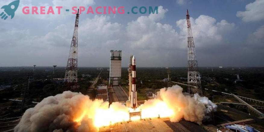 India launches a rocket with dozens of satellites