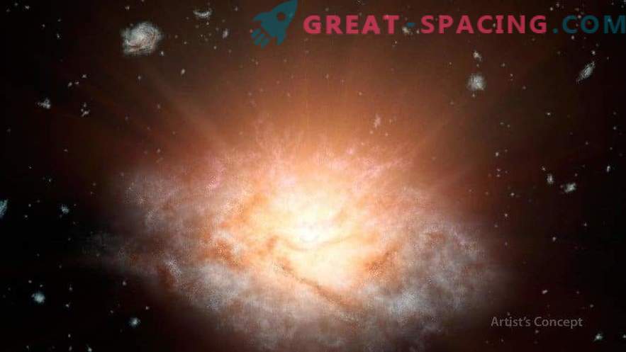 Super bright galaxy absorbs neighbors