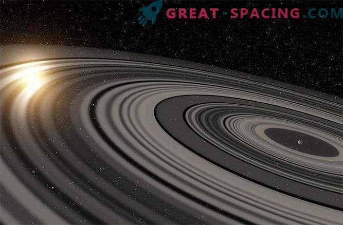 Giant ring system around exoplanets