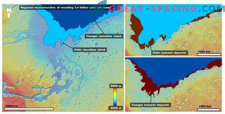 Huge tsunami changed the landscape on Mars