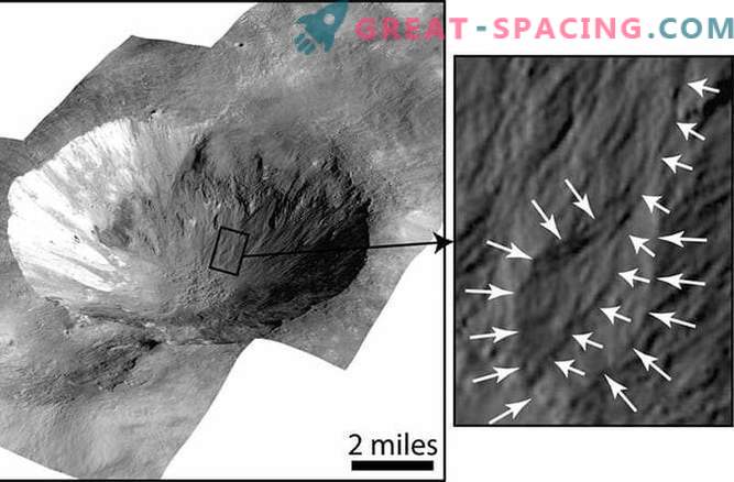 Water could flow along the walls of Vesta craters