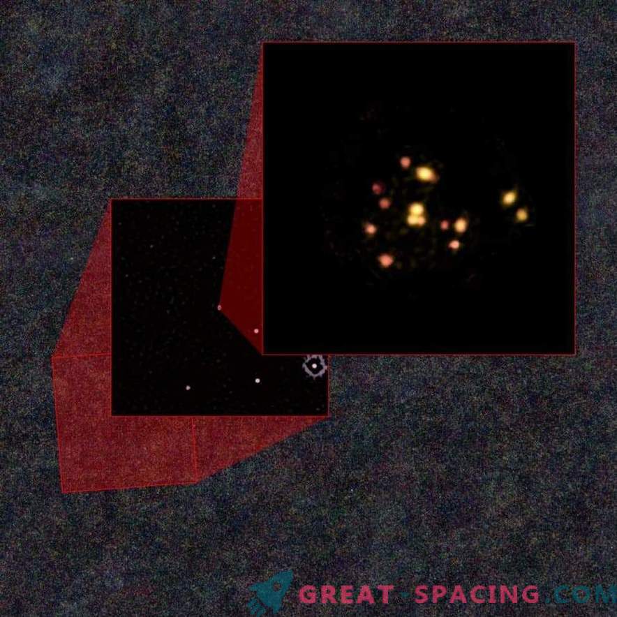 Scientists captured a massive merger of galaxies in the early Universe