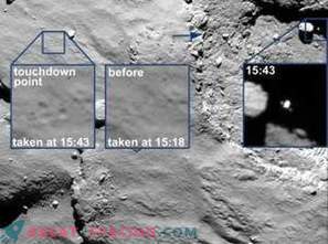 Vielleicht hat sich Philae am Rand des Kraters verfangen und ist auf die Schattenseite des Kometen geflogen!
