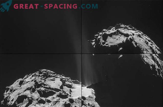 Rosetta saw streams of steam escaping from the surface of comet Churyumov-Gerasimenko