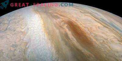The brown barge swims in the atmosphere of Jupiter