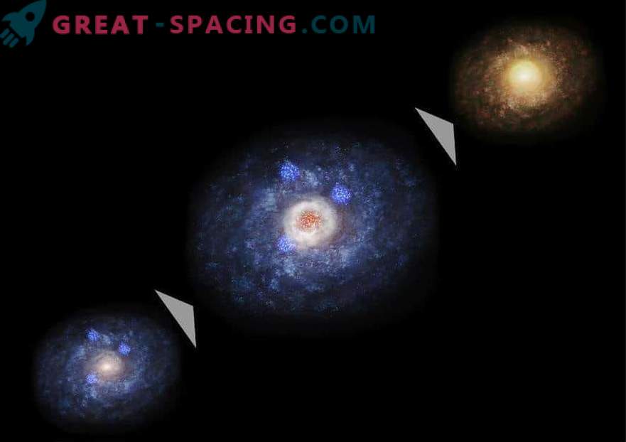 Explosive star birth changes galactic form