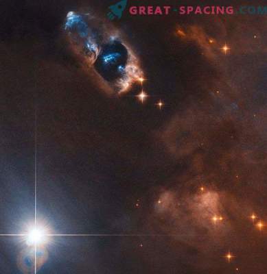 The Hubble Telescope captures gaseous objects near the newborn star