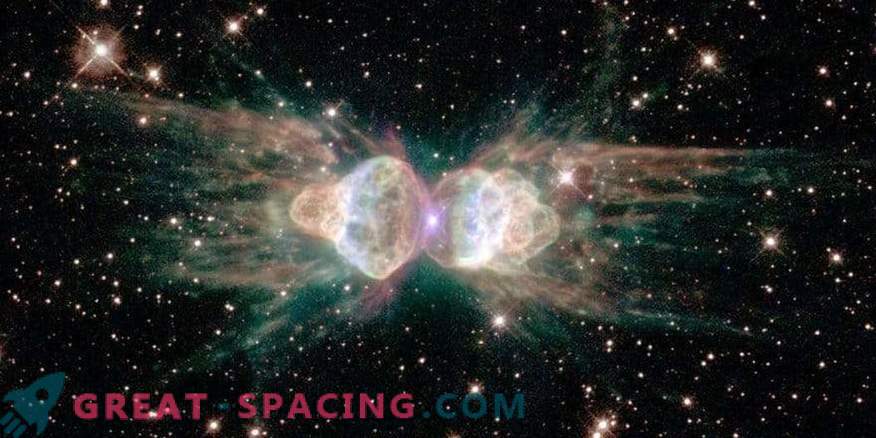 Unusual laser radiation in the Ant Nebula hints at a binary stellar system