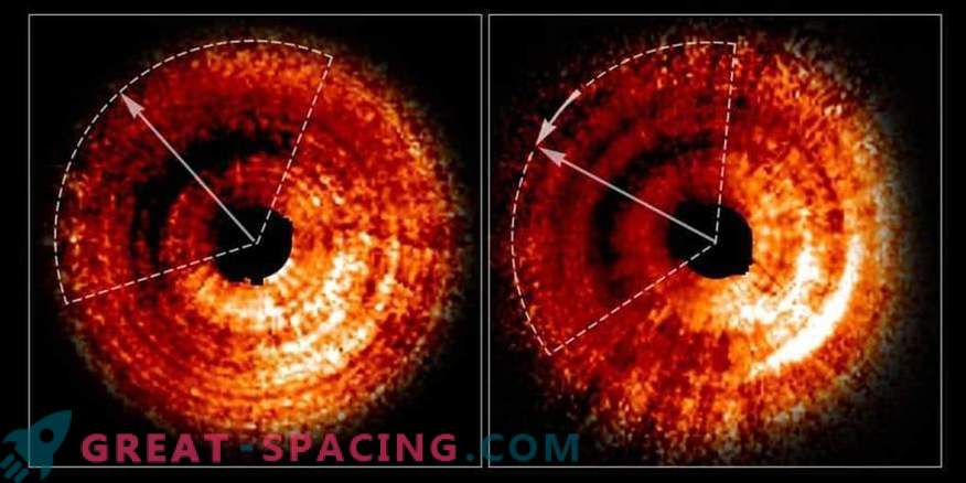 The strange shadow of a star disk can reveal hidden worlds