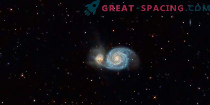 A giant ionized cloud of hydrogen was found in the Whirlpool galaxy