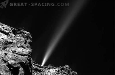 Comet Rosetta has thrown out the brightest jet today.